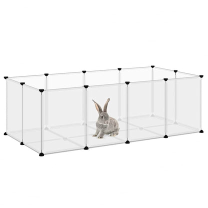 Kleintierkäfig Transparent 144x74x46,5 cm PP und Stahl