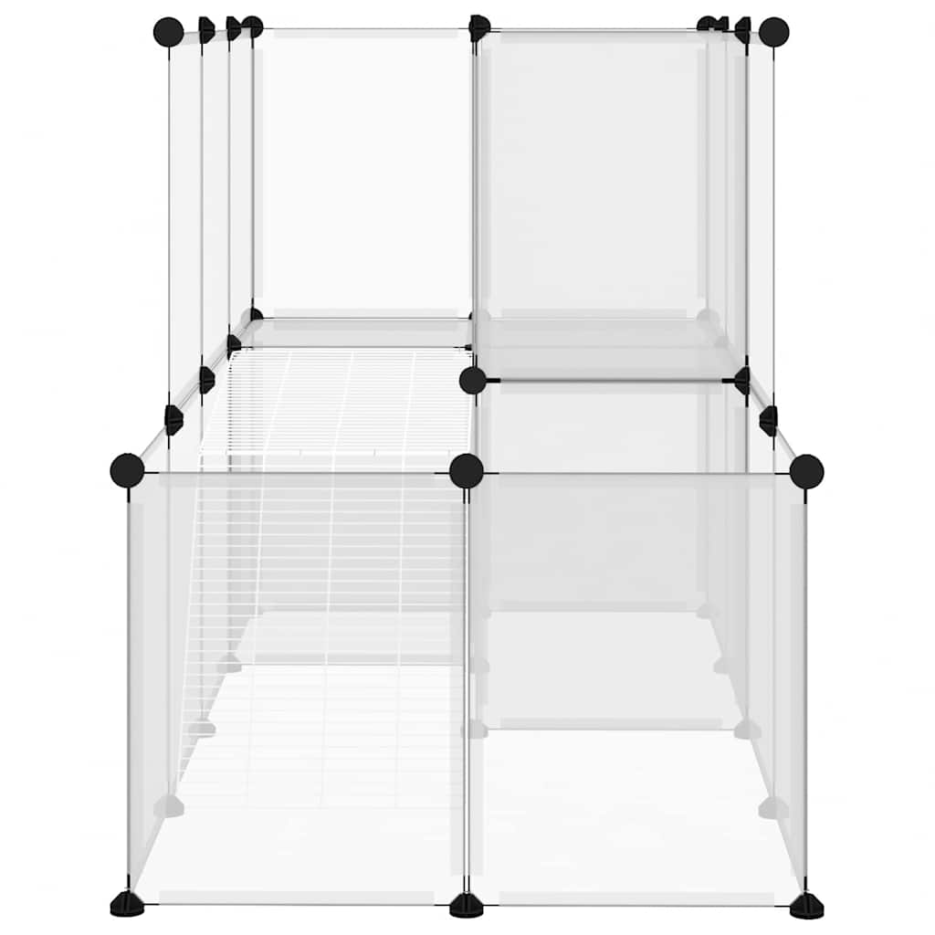Kleintierkäfig Transparent 142x74x93 cm PP und Stahl