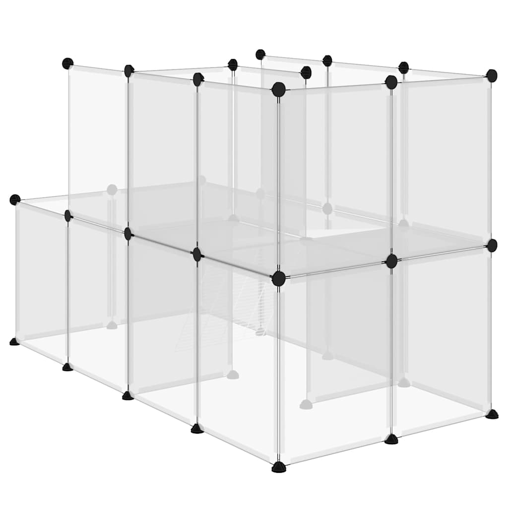 Kleintierkäfig Transparent 142x74x93 cm PP und Stahl