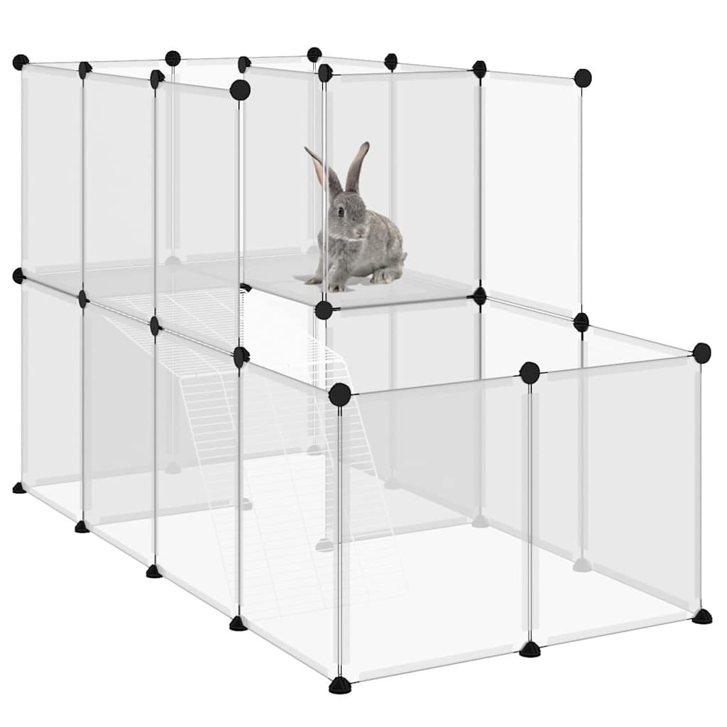 Kleintierkäfig Transparent 142x74x93 cm PP und Stahl
