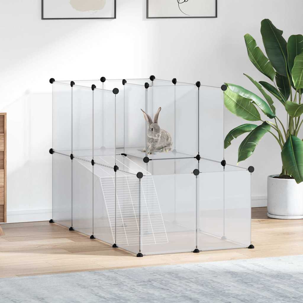 Kleintierkäfig Transparent 142x74x93 cm PP und Stahl