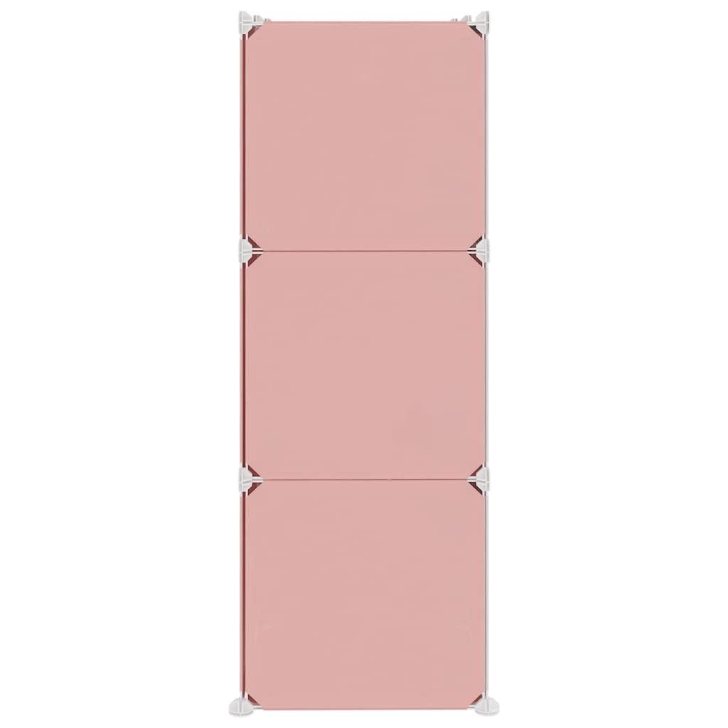 Kinderschrank Modular mit 6 Würfeln Rosa PP