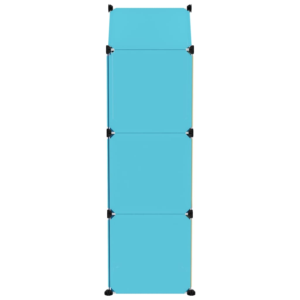 Kinderschrank Modular mit 8 Würfeln Blau PP