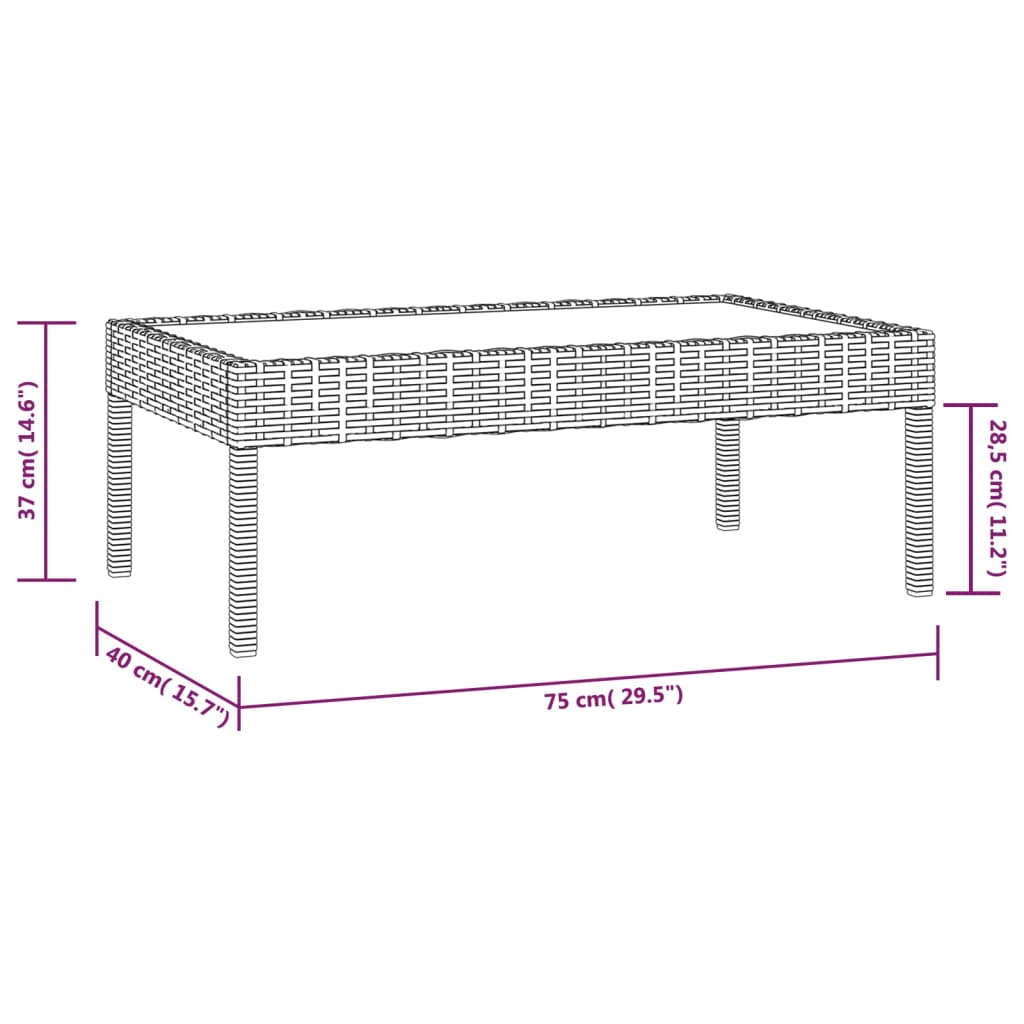 8-tlg. Garten-Lounge-Set mit Auflagen Poly Rattan Schwarz