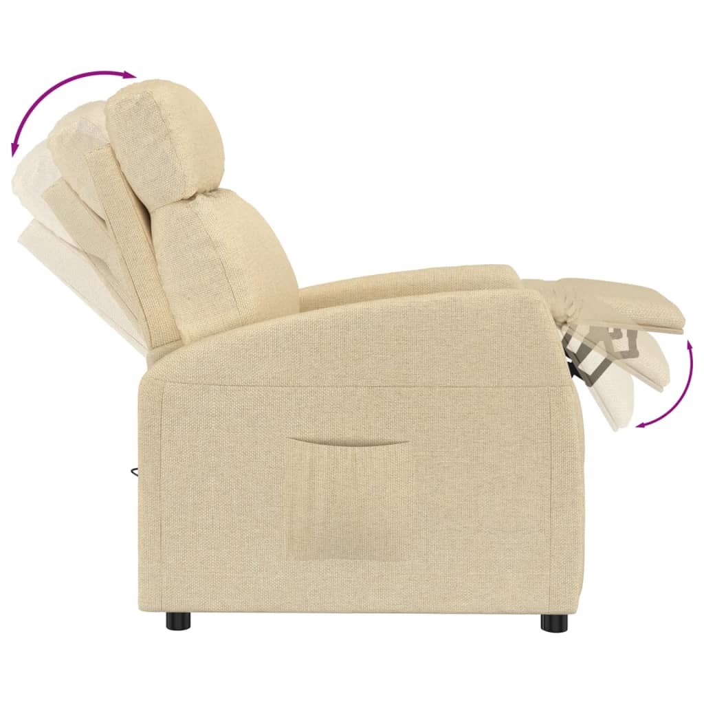 Relaxsessel Creme Stoff