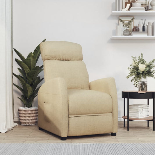 Relaxsessel Creme Stoff