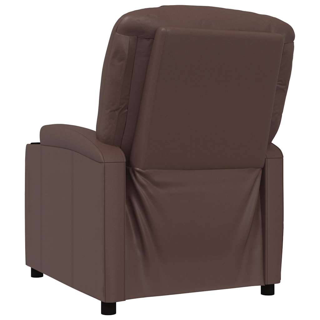 Relaxsessel Braun Kunstleder