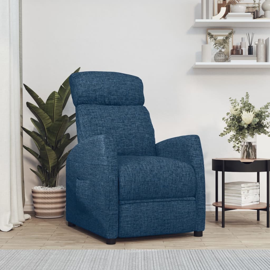 Relaxsessel Blau Stoff