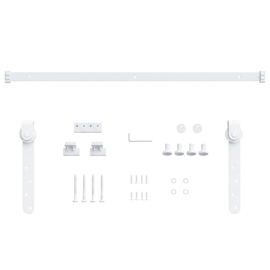 Mini Schiebetürbeschlag Set für Schranktüren Carbonstahl 122 cm