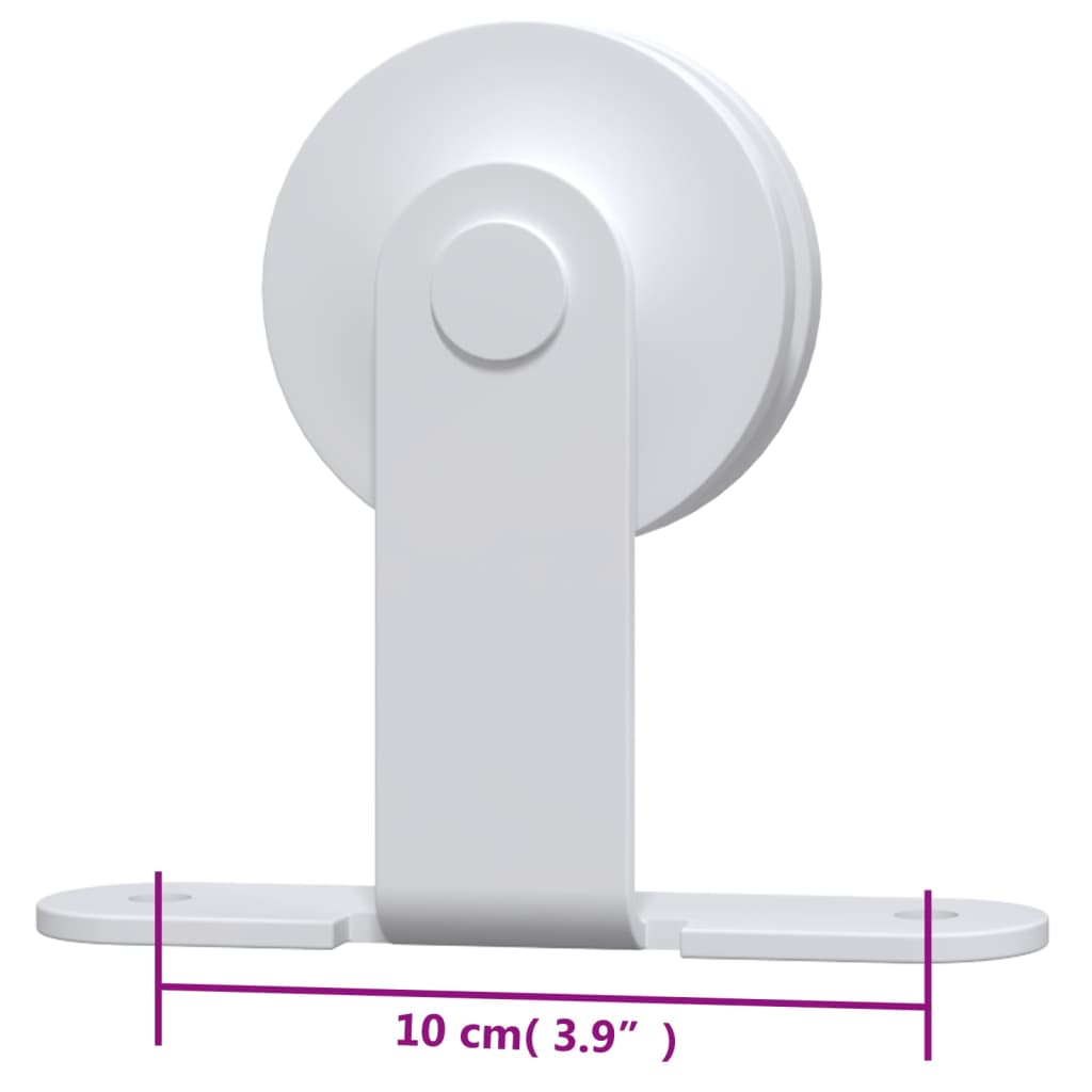Schiebetürbeschlag 200 cm Stahl Weiß