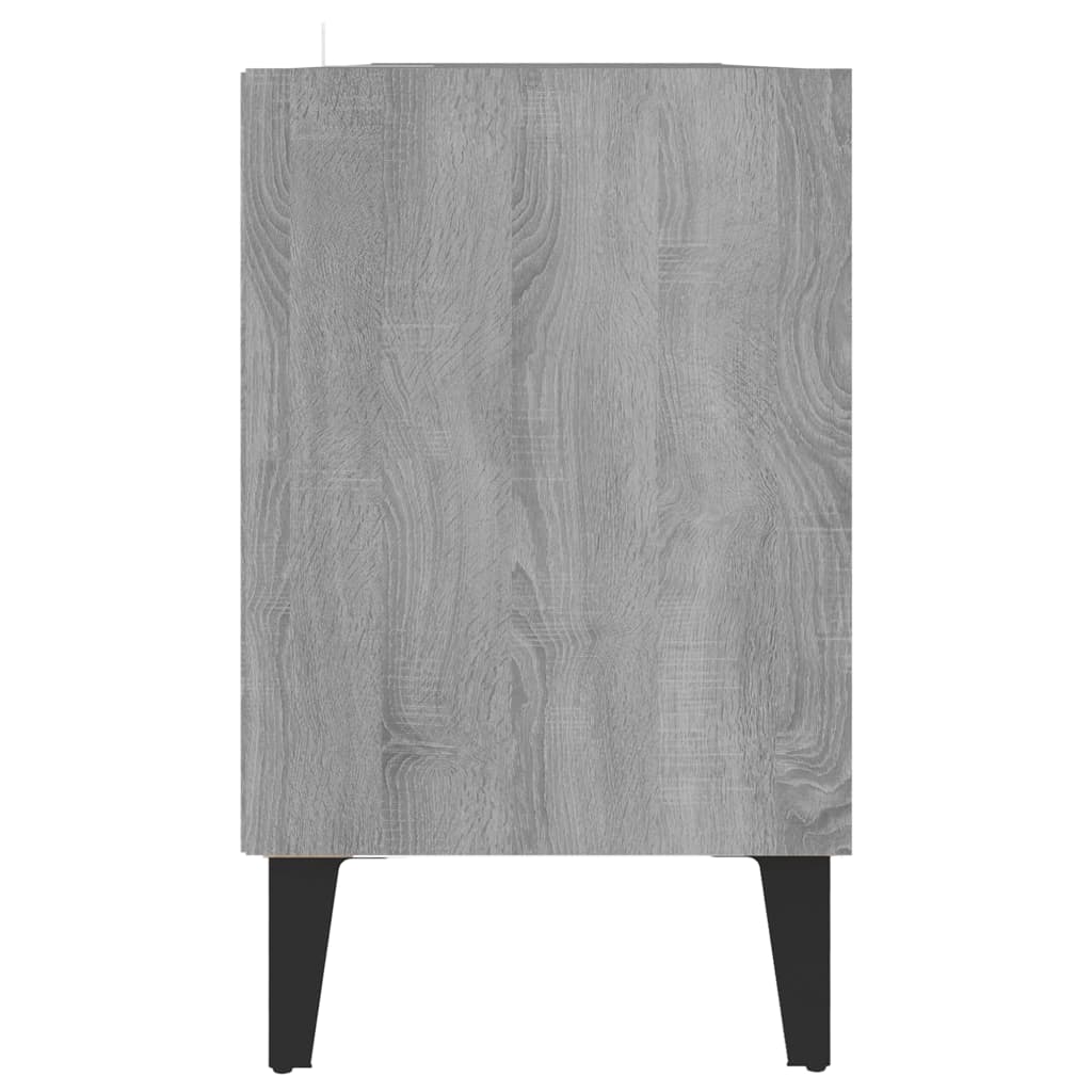 Meuble TV avec pieds en métal, gris Sonoma, 103,5 x 30 x 50 cm