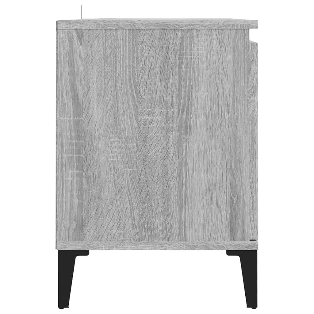 Meuble TV avec pieds en métal Gris Sonoma 103,5x35x50 cm