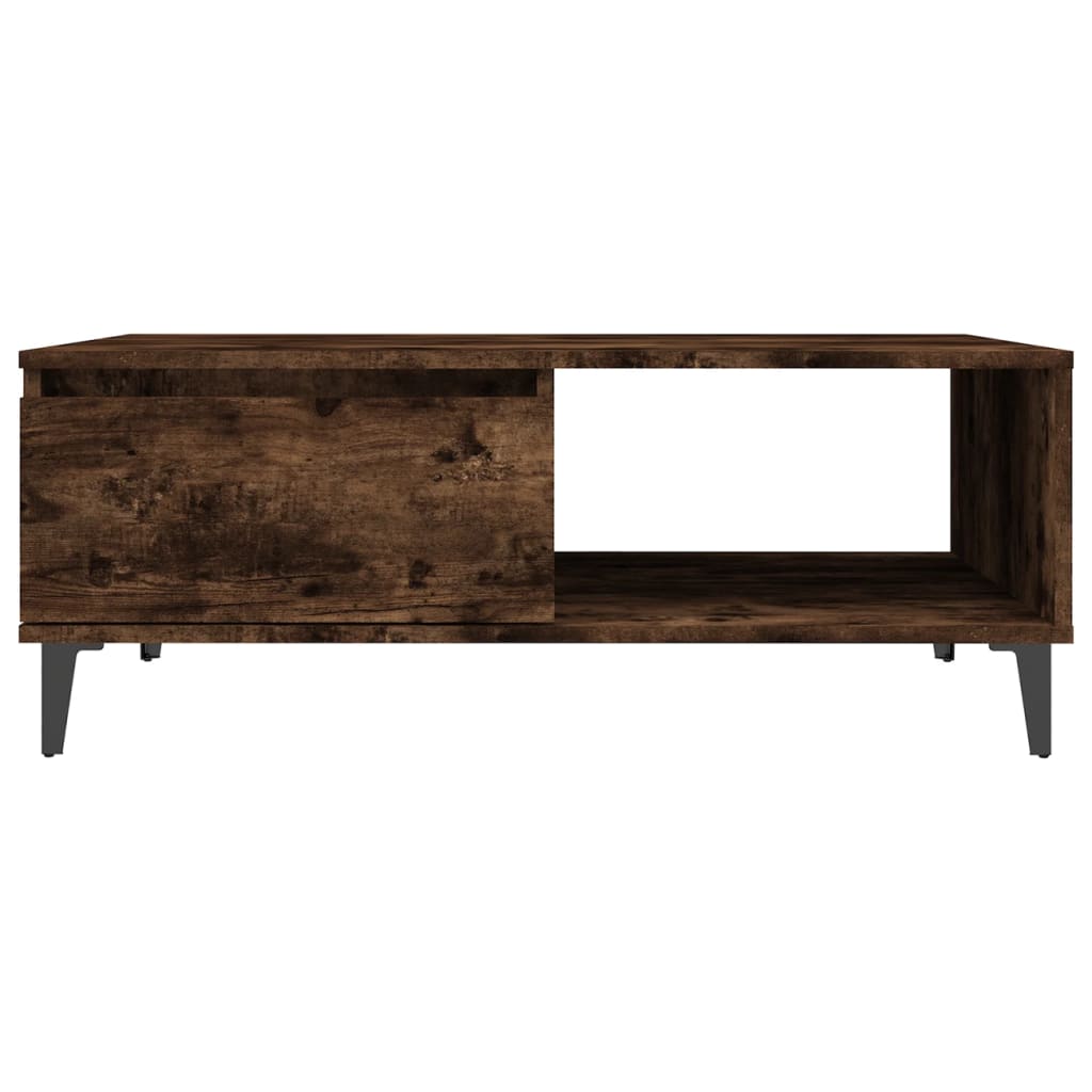Coffee table smoked oak 90x60x35 cm wood material