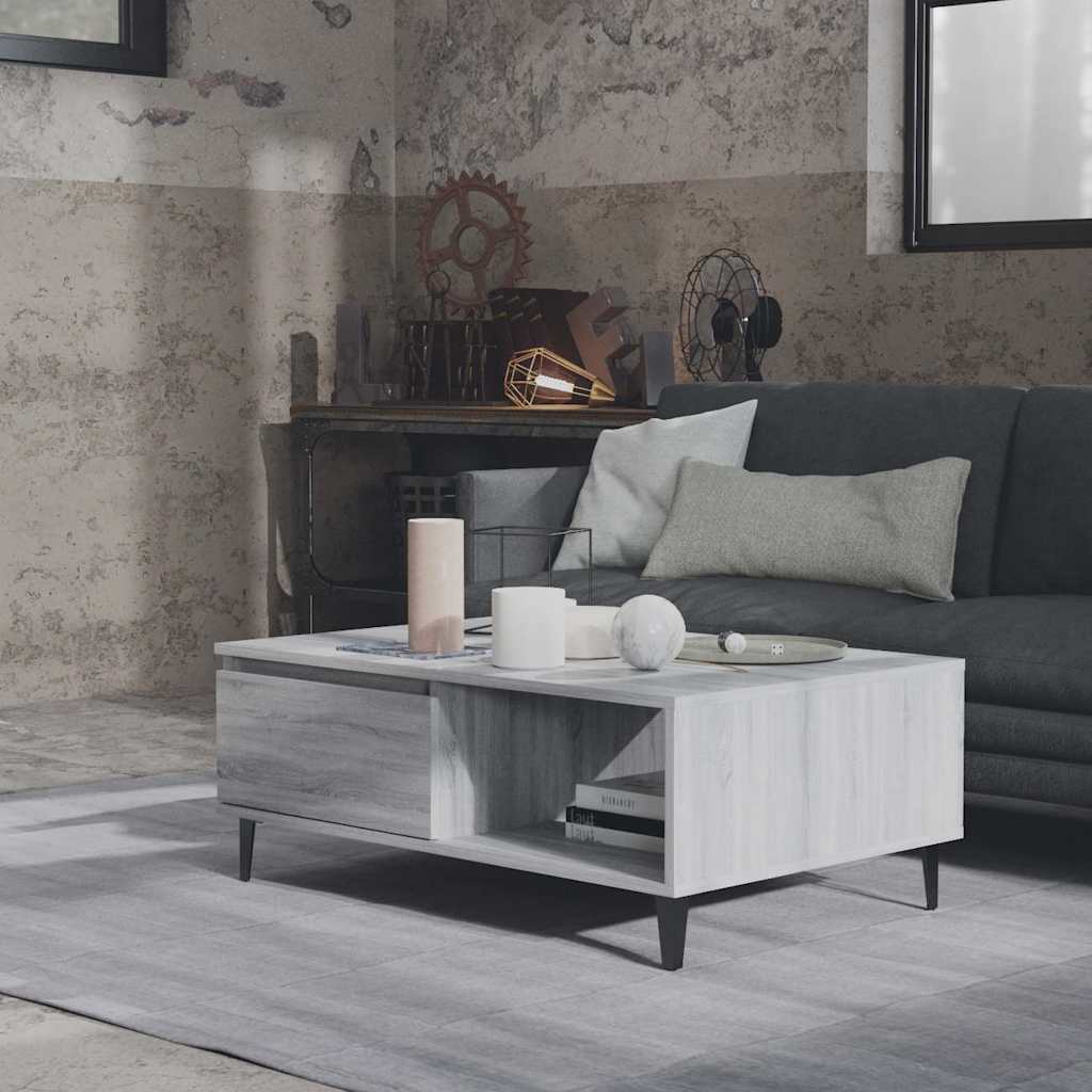 Couchtisch Grau Sonoma 90x60x35 cm Holzwerkstoff