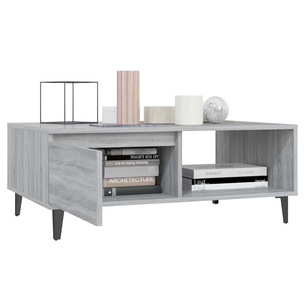 Couchtisch Grau Sonoma 90x60x35 cm Holzwerkstoff