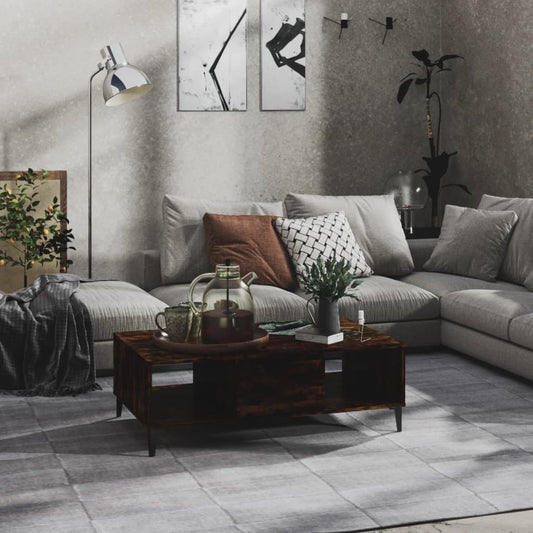 Coffee table smoked oak 103.5x60x35 cm wood material