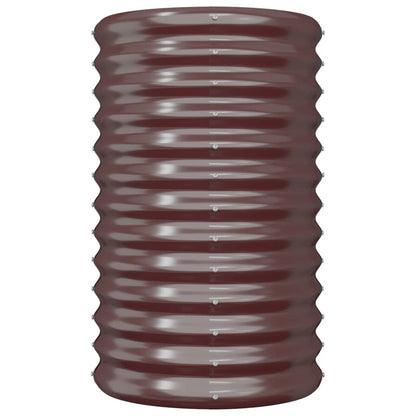 Pflanzkübel Verzinkter Stahl 40x40x68 cm Braun