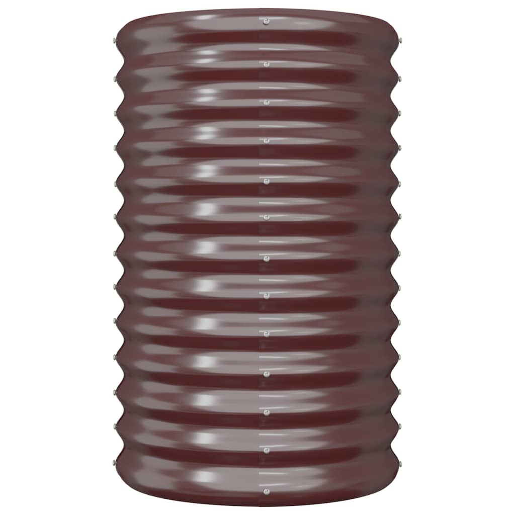 Pflanzkübel Verzinkter Stahl 40x40x68 cm Braun