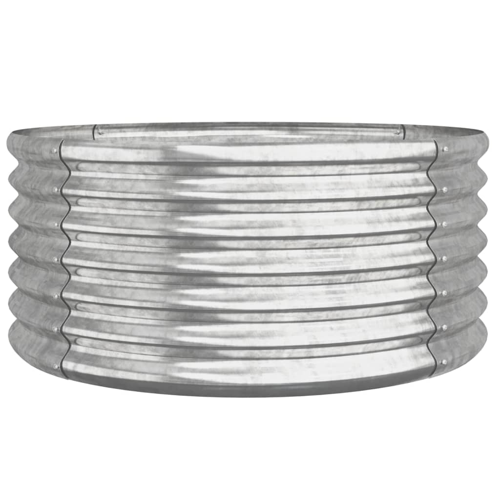 Pflanzkübel Verzinkter Stahl 80x80x36 cm Silber