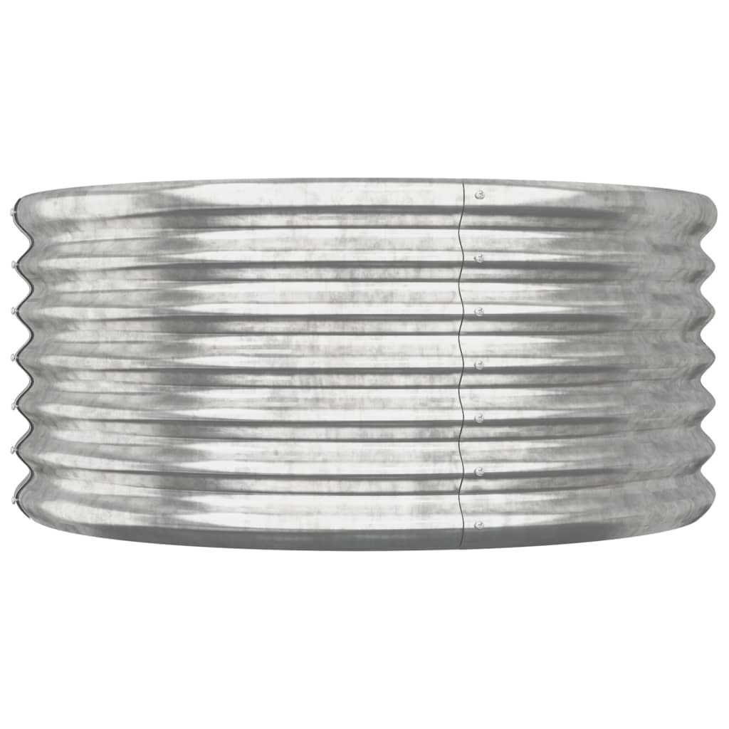 Pflanzkübel Verzinkter Stahl 80x80x36 cm Silber