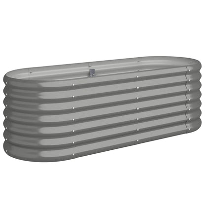 Hochbeet Verzinkter Stahl 114x40x36 cm Grau