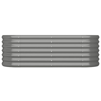 Hochbeet Verzinkter Stahl 114x40x36 cm Grau