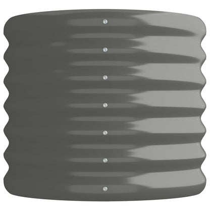 Hochbeet Verzinkter Stahl 114x40x36 cm Grau