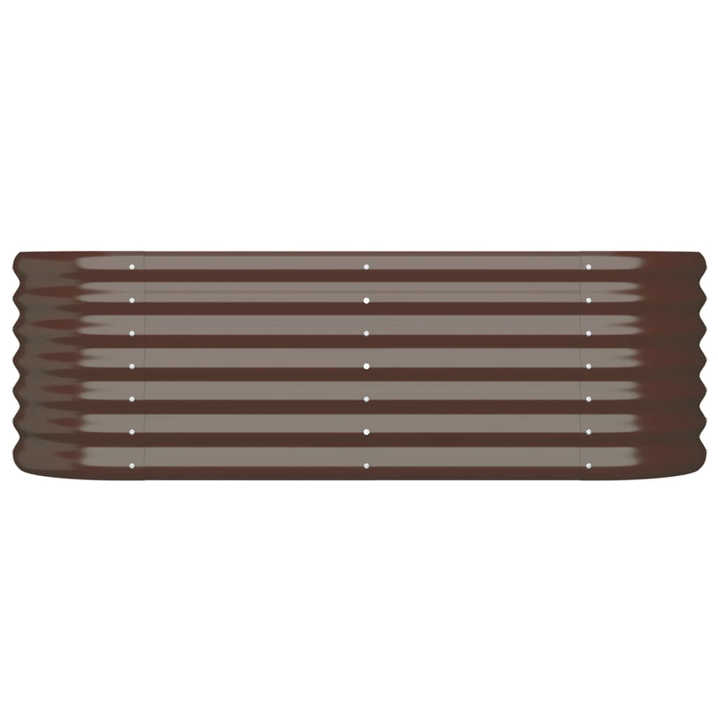 Hochbeet Verzinkter Stahl 114x40x36 cm Braun