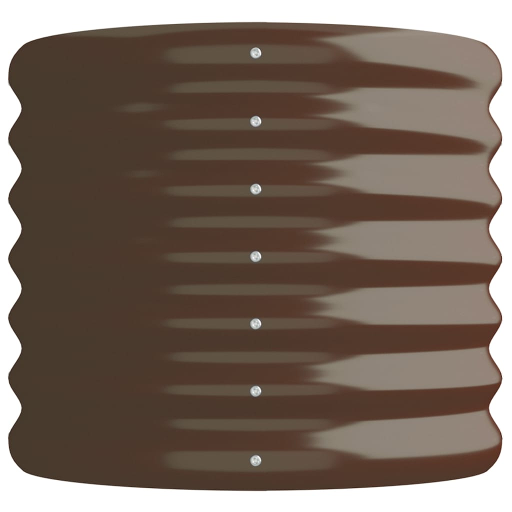 Hochbeet Verzinkter Stahl 114x40x36 cm Braun