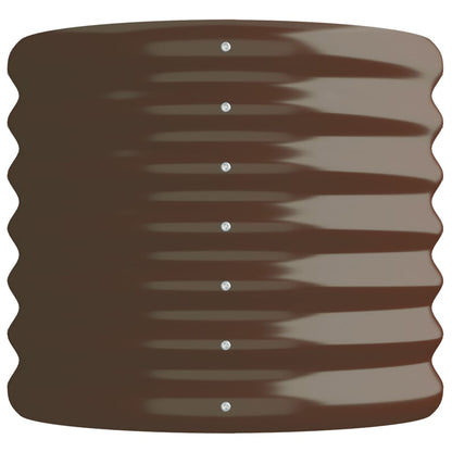 Hochbeet Verzinkter Stahl 114x40x36 cm Braun
