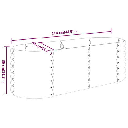 Hochbeet Verzinkter Stahl 114x40x36 cm Anthrazit