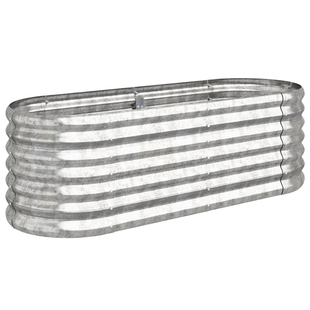 Lit surélevé en acier thermolaqué 114x40x36 cm argent