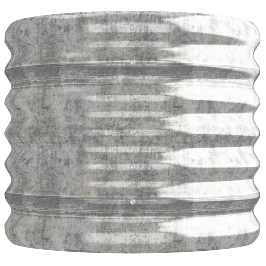 Lit surélevé en acier thermolaqué 114x40x36 cm argent