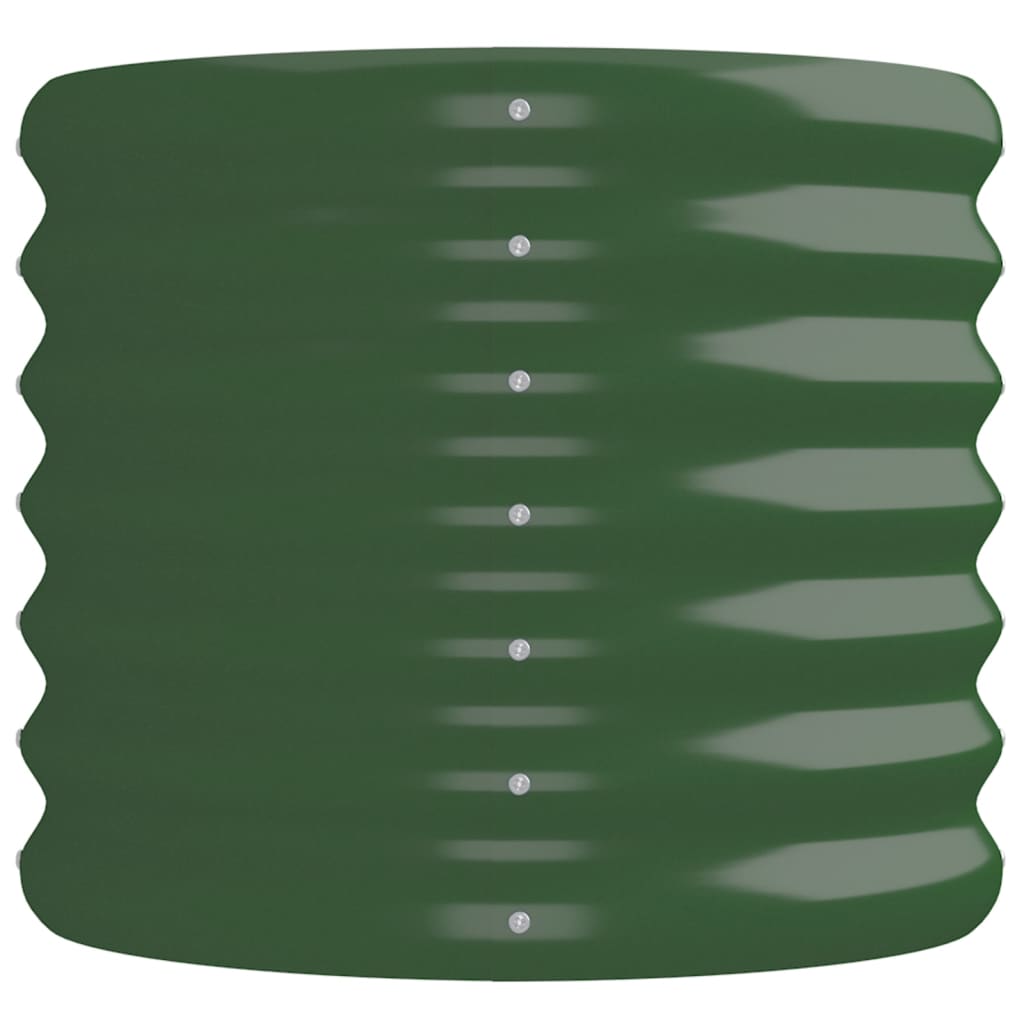 Raised bed powder-coated steel 224x40x36 cm green