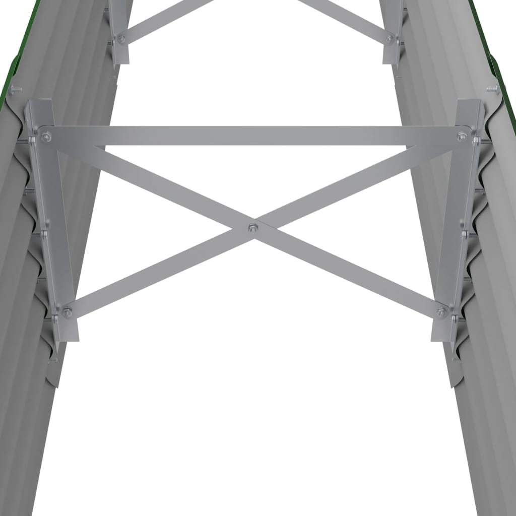Raised bed powder-coated steel 224x40x36 cm green
