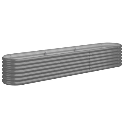 Hochbeet Verzinkter Stahl 224x40x36 cm Grau