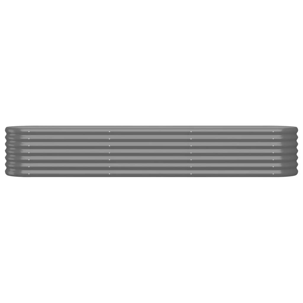Hochbeet Verzinkter Stahl 224x40x36 cm Grau
