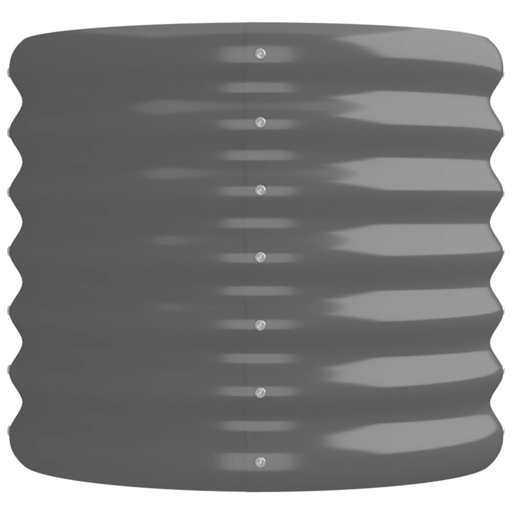 Hochbeet Verzinkter Stahl 224x40x36 cm Grau
