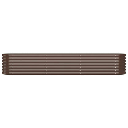 Hochbeet Verzinkter Stahl 224x40x36 cm Braun