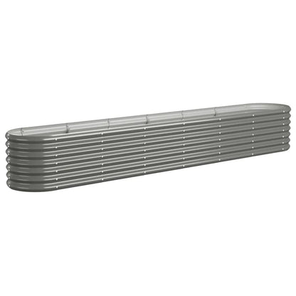 Hochbeet Verzinkter Stahl 260x40x36 cm Grau