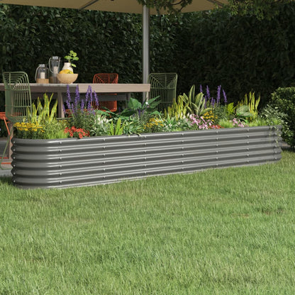 Hochbeet Verzinkter Stahl 260x40x36 cm Grau