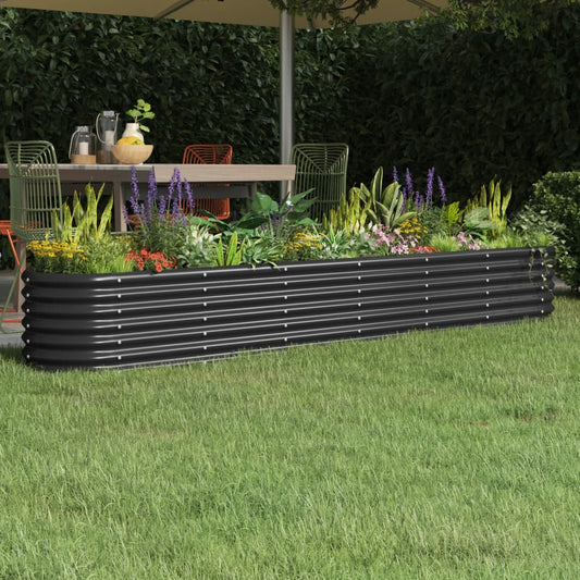 Hochbeet Verzinkter Stahl 260x40x36 cm Anthrazit