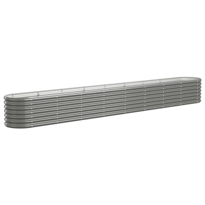 Hochbeet Verzinkter Stahl 332x40x36 cm Grau