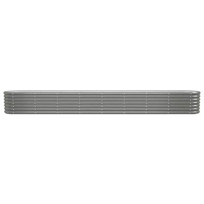 Hochbeet Verzinkter Stahl 332x40x36 cm Grau