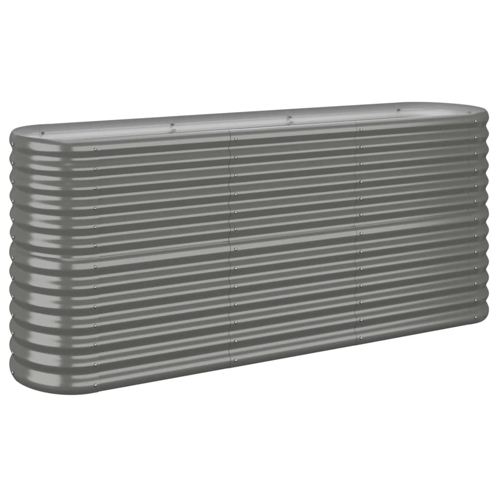 Hochbeet Verzinkter Stahl 152x40x68 cm Grau