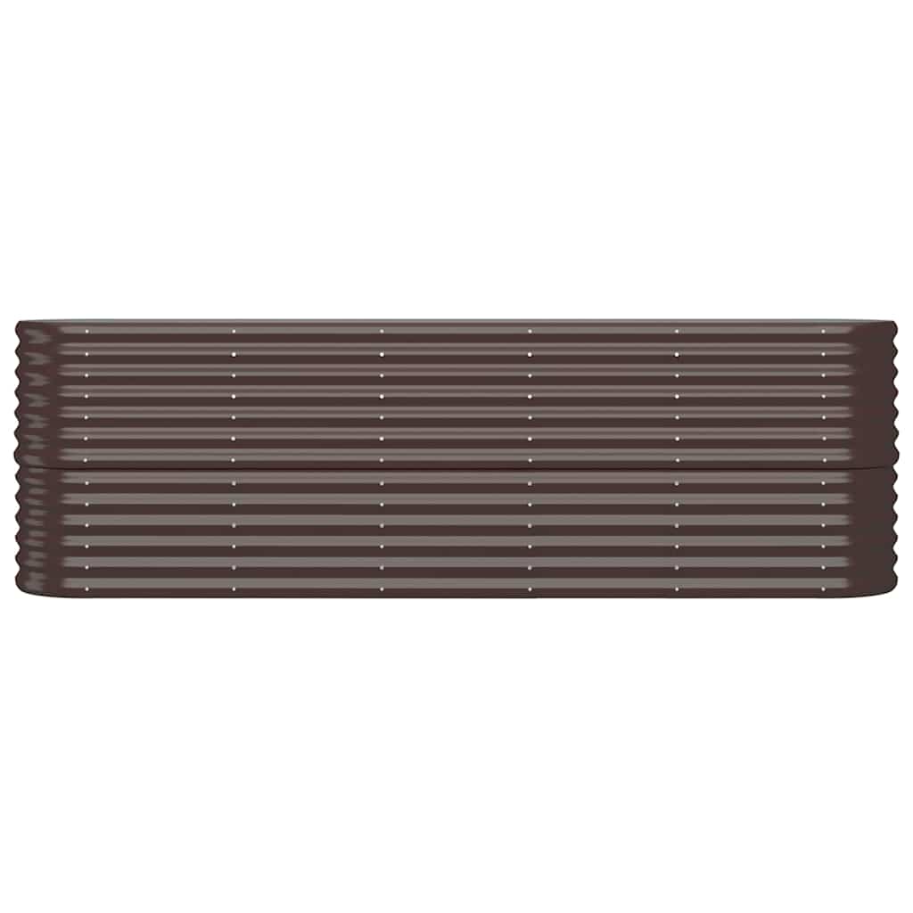 Hochbeet Verzinkter Stahl 224x40x68 cm Braun