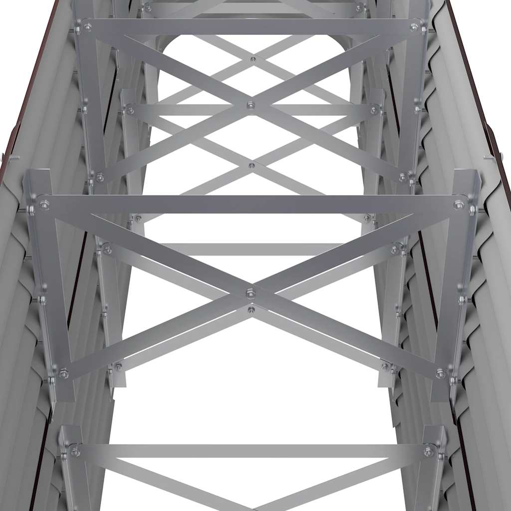 Hochbeet Verzinkter Stahl 224x40x68 cm Braun