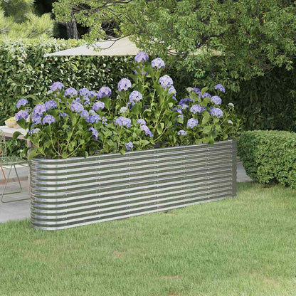 Hochbeet Verzinkter Stahl 260x40x68 cm Silbern