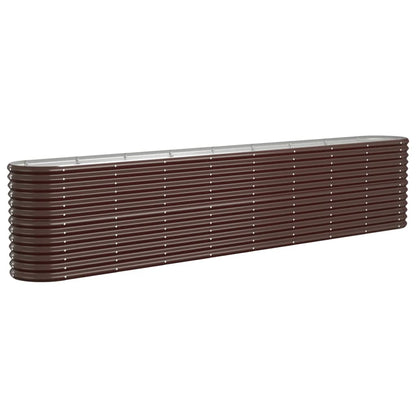 Hochbeet Verzinkter Stahl 332x40x68 cm Braun