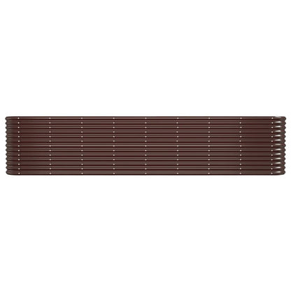 Hochbeet Verzinkter Stahl 332x40x68 cm Braun